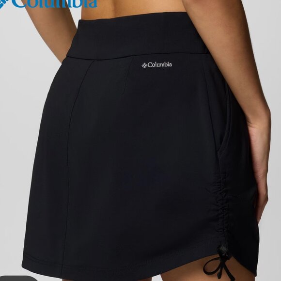 Columbia All Season Omni-Shield Skort Black Ruched Tennis/Pickleball - Medium - Picture 1 of 9